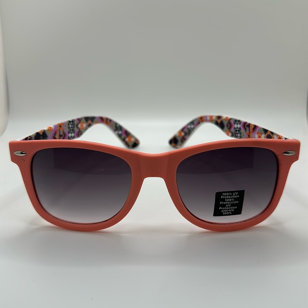 Pan Oceanic Neon Orange with Patterned Arms 100% UV Protection